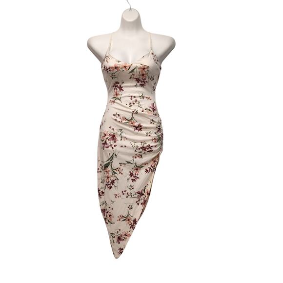 NWT Windsor Ivory Mauve Bodycon Natural Growth Floral Midi Dress Women's S - Picture 1 of 11